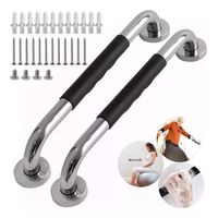 2 Barras Agarradera De Seguridad Baños Apoyo Acero Inox 50cm
