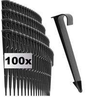 100 Estacas Para Bordes De Jardín / Manguera Polietileno 1/2