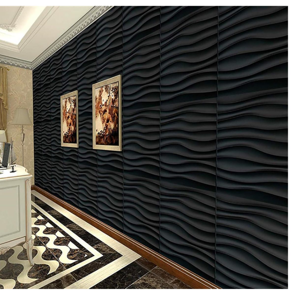 KUANGYE - Paneles decorativos de pared 3D 18 piezas 30cm x 30cm