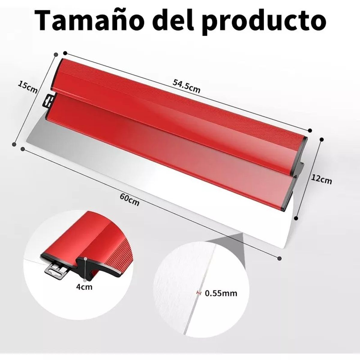 KUANGYE - Alisador De Yeso Flexible Para Masilla Berox Inox, 60 Cm