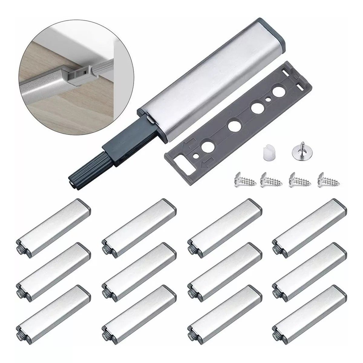 KUANGYE - Pack 12 Reten Push To Open Amortiguador De Bisagra