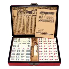 KUANGYE - Juego De Mahjong Numerado Chino 144 Azulejos Mah-jong