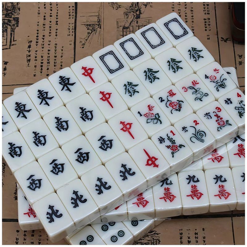 Juego De Mahjong Numerado Chino 144 Azulejos Mah-jong Sodimac