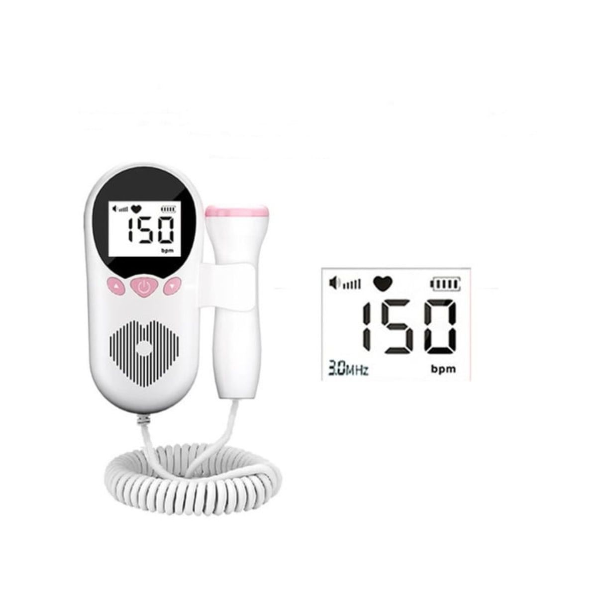 BABYLUNA - Monitor Fetal Doppler para Latidos Corazón Bebé con Gel