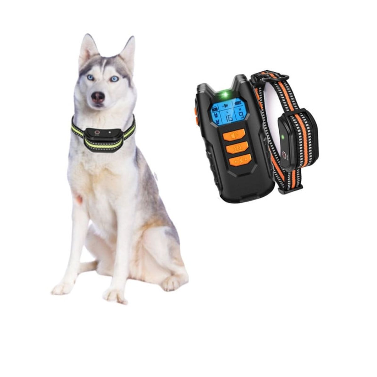 BABYLUNA - Collar de Entrenamiento para Perros 300mt 8 Niveles Naranja