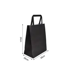 GENERICO - Bolsas de Papel Negras 18x09x24 por 20 unidades