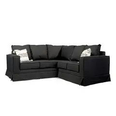 MUNDO LIVING - SECCIONAL POMPEYA GRIS MARENGO CON RESORTES POCKET USA