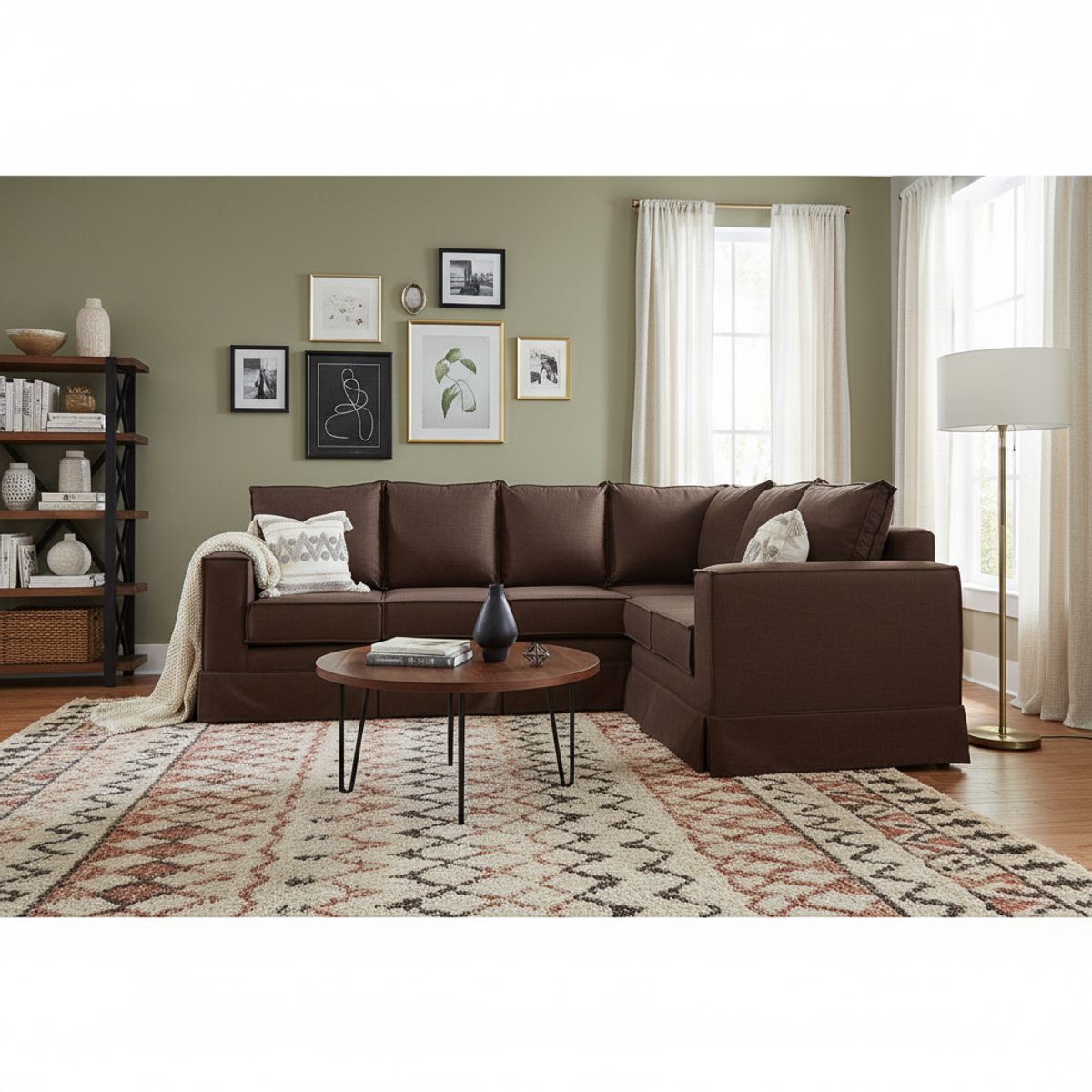 MUNDO LIVING - Seccional Pompeya Cafe 5 cuerpos con resortes pocket spring