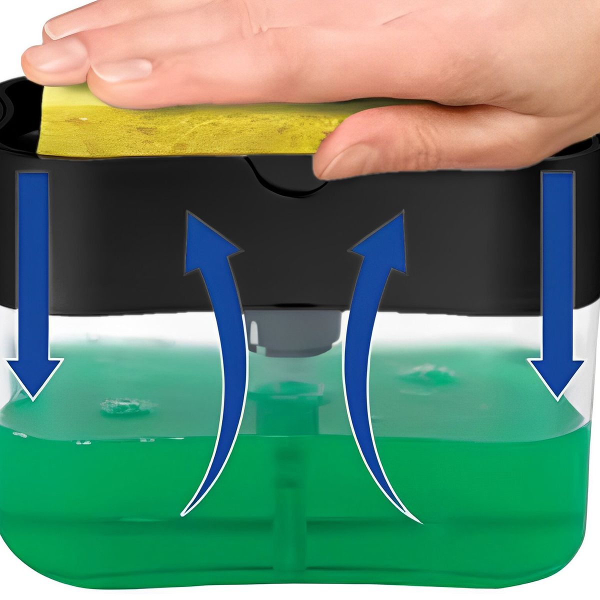 GENERICO - Dispensador De Lavalozas Manual Con Esponja