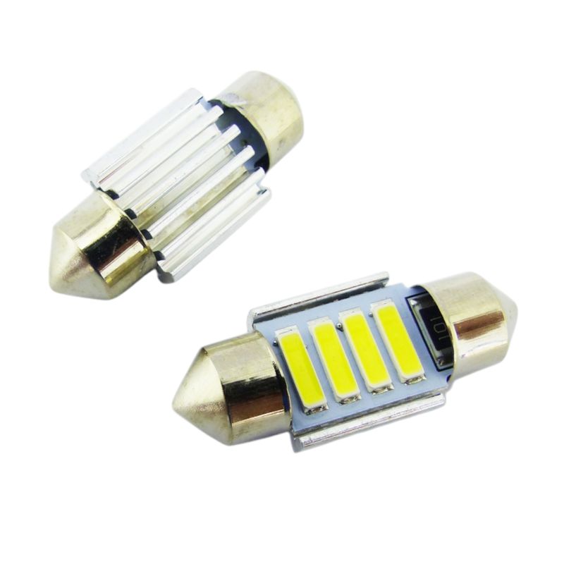 DEZZER - 2x LED Tipo Fusible X 4 LED 7020 12 Volt Medida 31Mm