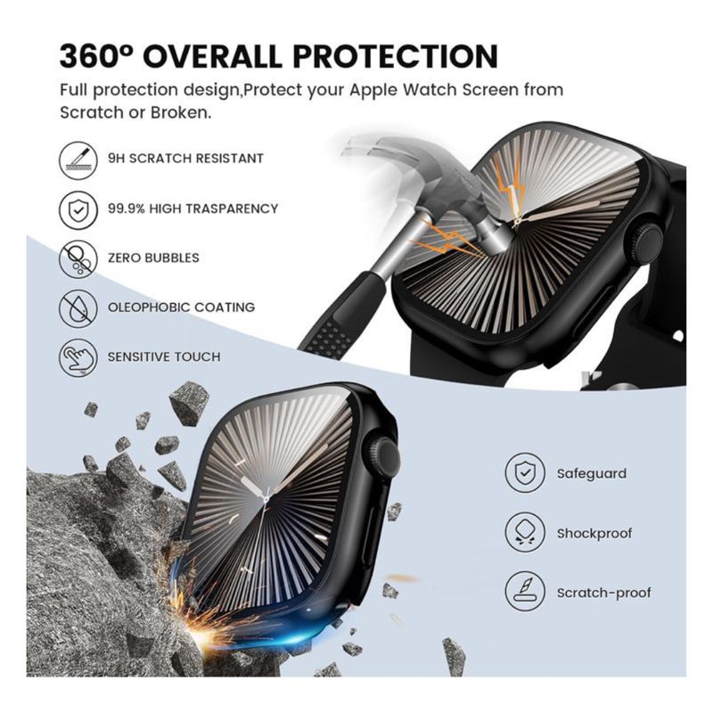 GENERICO - Carcasa Protectora Para Apple Watch Serie 10 42mm - Negro
