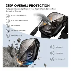 GENERICO - Carcasa Protectora Para Apple Watch Serie 10 42mm - Negro