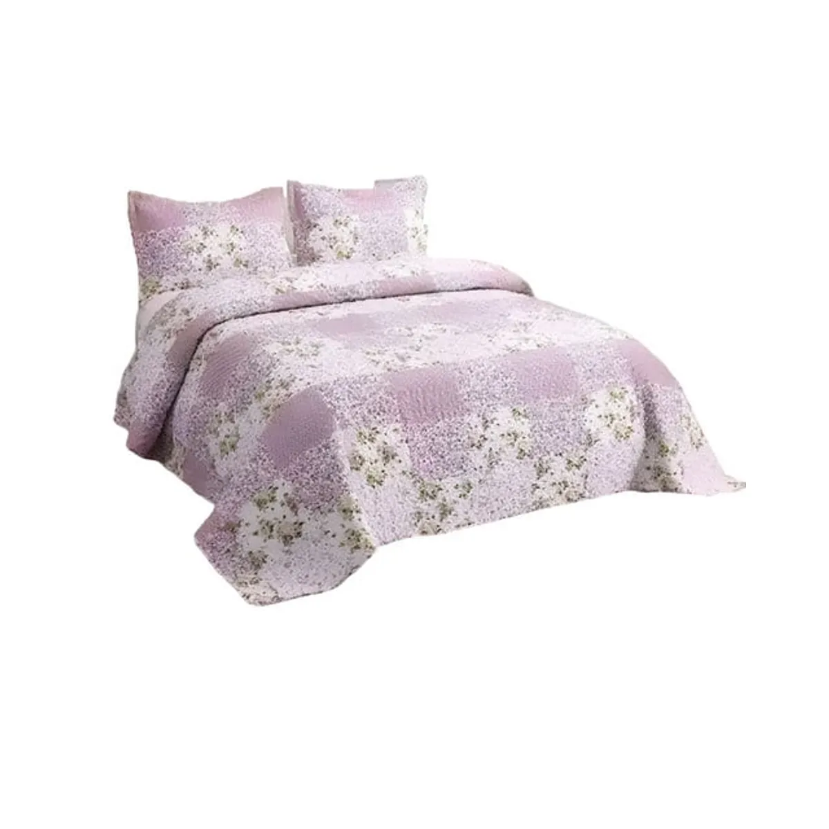 GENERICO - JUEGO DE CUBRECAMA QUILT DELGADO MAS SABANAS 2 PLAZA