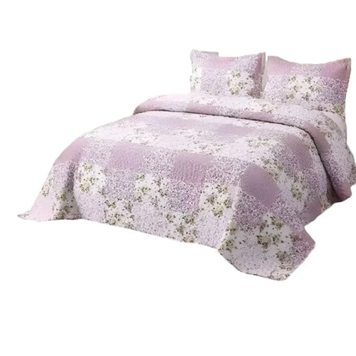 GENERICO - JUEGO DE CUBRECAMA QUILT DELGADO MAS SABANAS 2 PLAZA