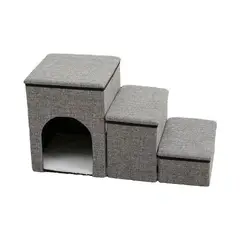 BABYLUNA - Escalera Plegable para Mascotas con Almacenamiento