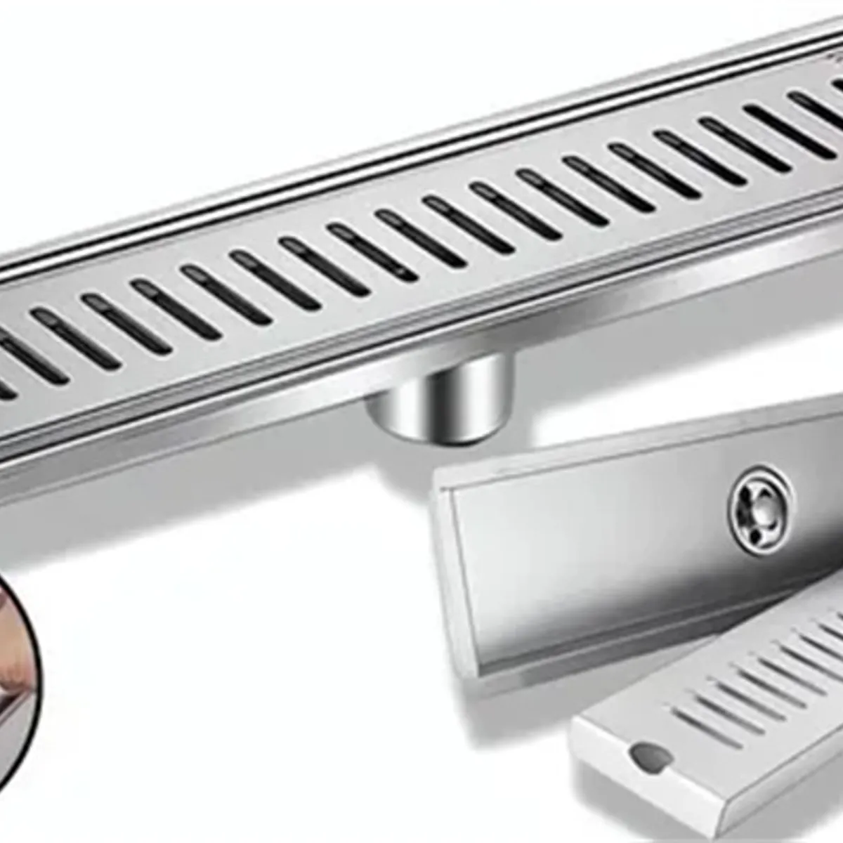 KUANGYE - Rejilla De Cubierta Drenaje Piso Ducha Acero Inoxid 10×40cm