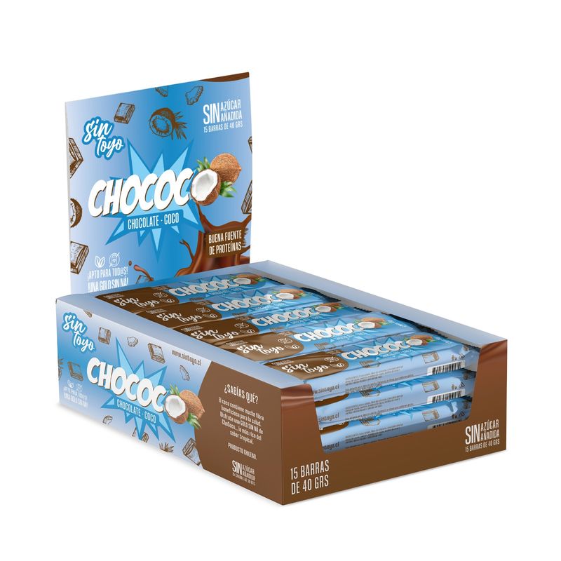 SIN TOYO - Chococo, Chocolate-Coco, 15 unidades