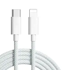GENERICO - Cable Tipo C a Lightning Para iPhone 2mt Carga Rápida Nylon
