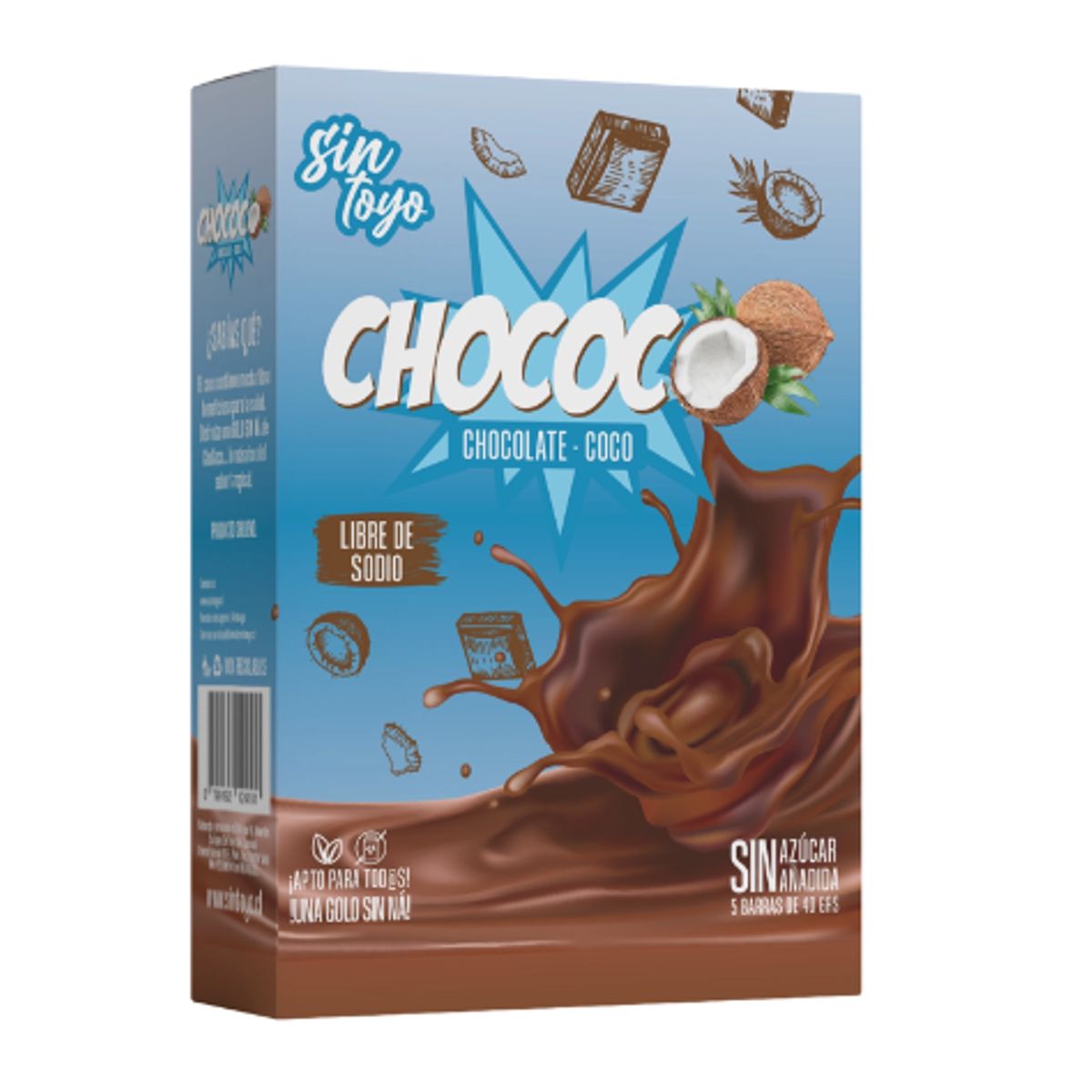 SIN TOYO - Chococo, 5 unidades - Sin Azúcar Añadida