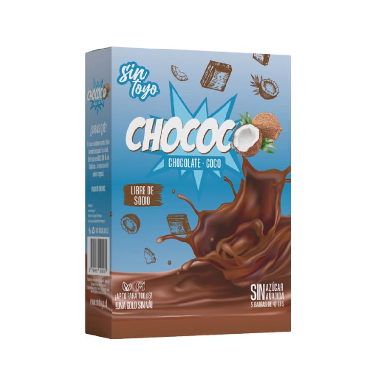 SIN TOYO - Chococo, Chocolate-Coco, 5 unidades