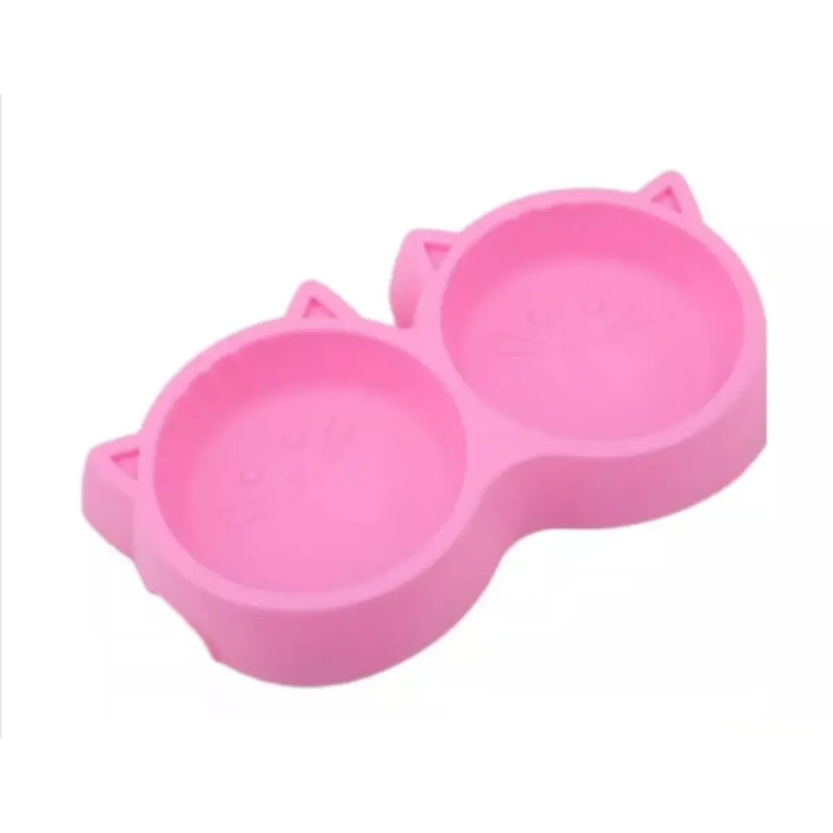 GENERICO - Plato Para Mascotas Doble En Forma De Gato