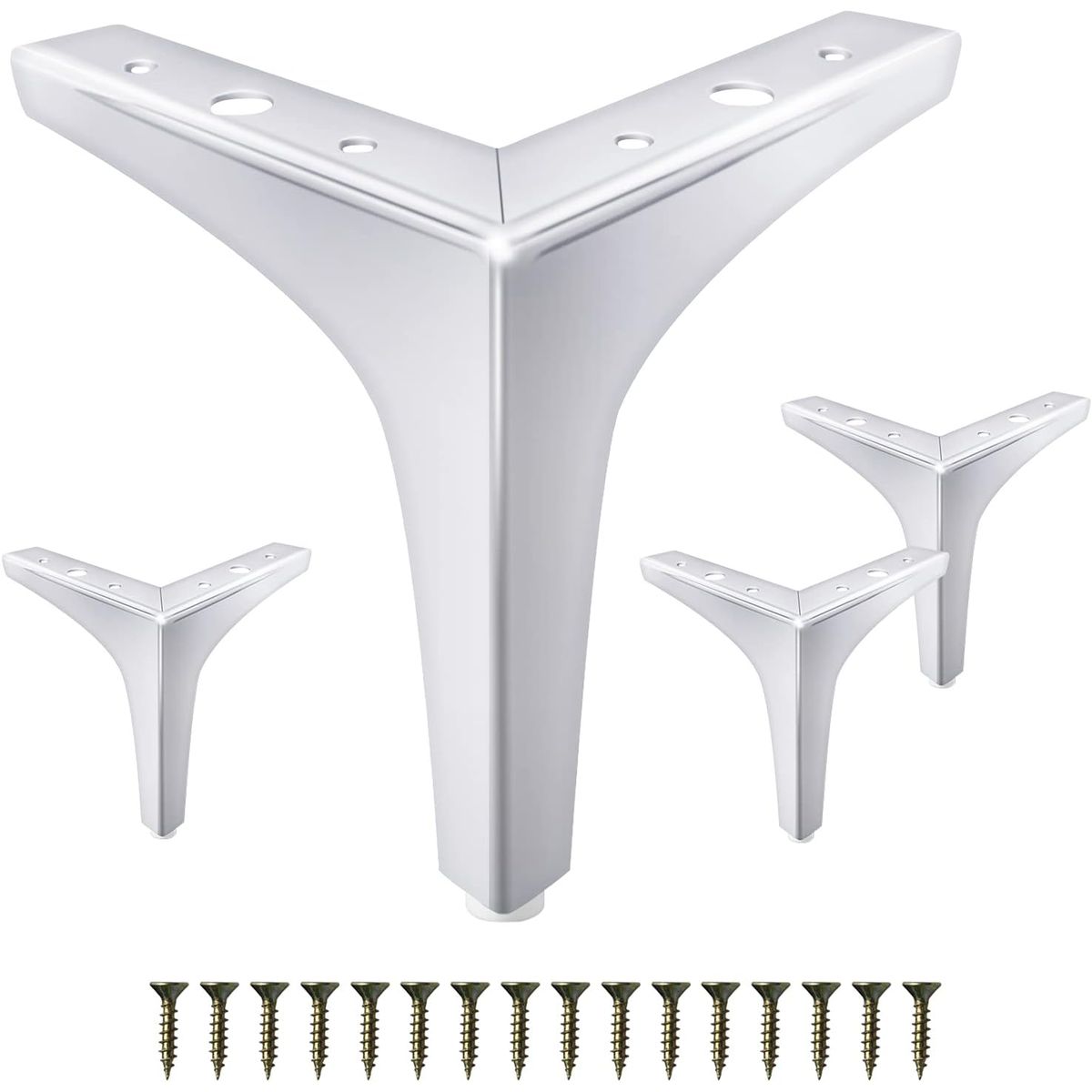 KUANGYE - Pack De 4 Patas 15cm Patas Metálicas Para Muebles Y Sofás