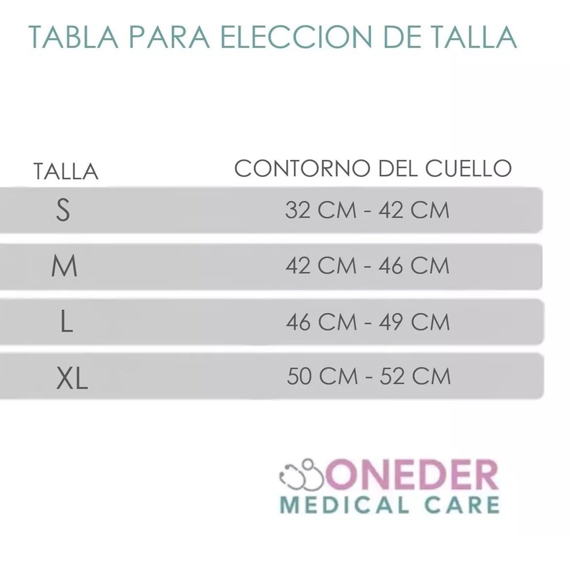 ONEDER - Cuello Collarin Inmovilizador Filadelfia Ajustable Adulto S