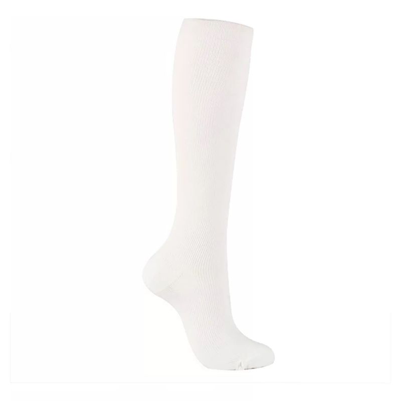 GENERICO - Calcetines Media Compresion Anti Varices Pack 3 Und Talla S/M Blanco