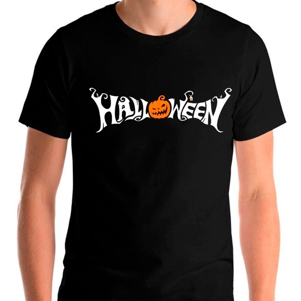 GENERICO - Polera Estampado Halloween Letras Hombreniño