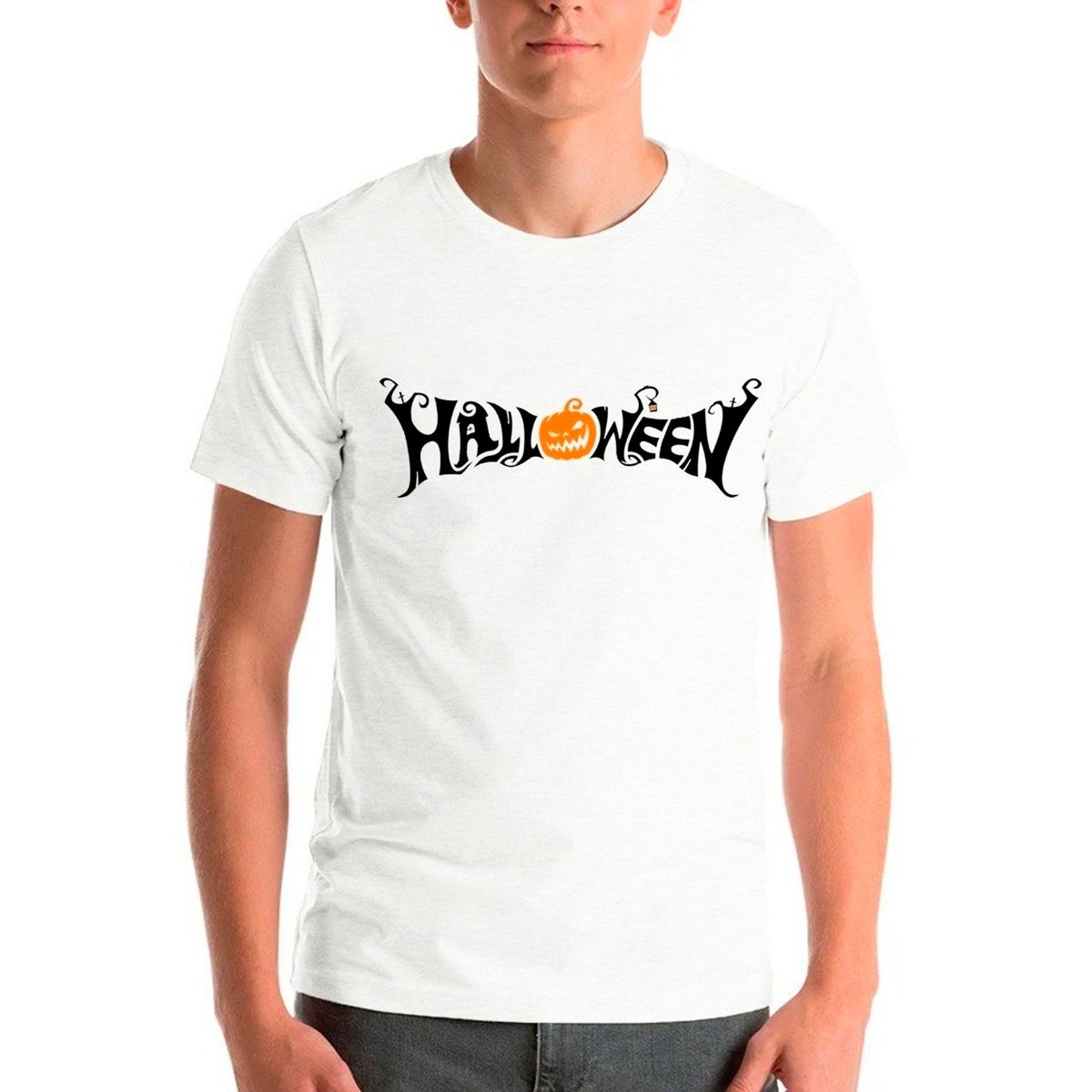 GENERICO - Polera Estampado Halloween Letras Hombreniño