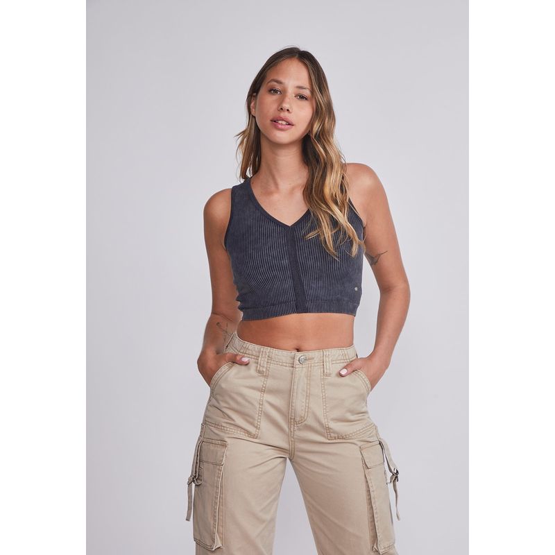 SIOUX - Peto Mujer Gris Lavado Sioux