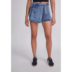 SIOUX - Falda Mujer Azul Denim Cargo