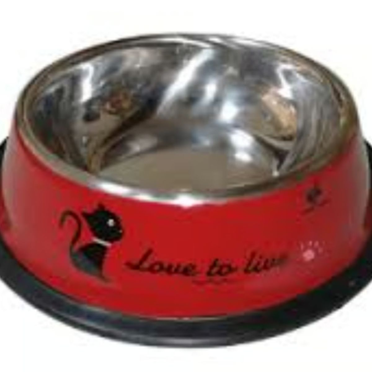 GENERICO - Plato Mascota Perro Gato Comedero Metal 16 Cm Rojo