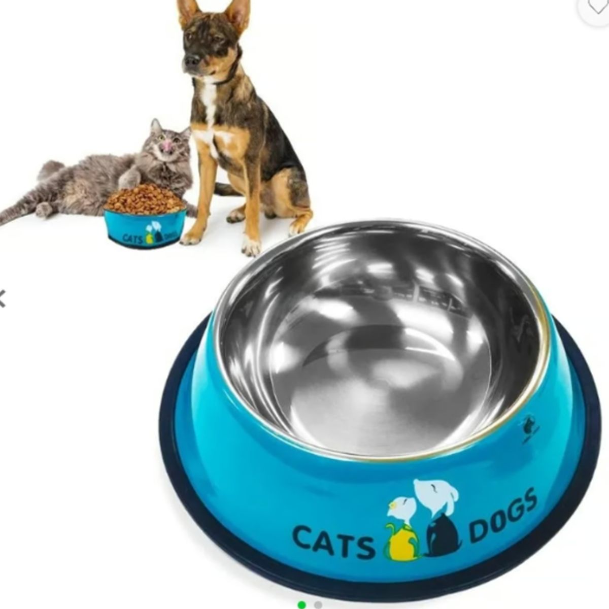 GENERICO - Plato Mascota Perro Gato Comedero Metal 16 Cm