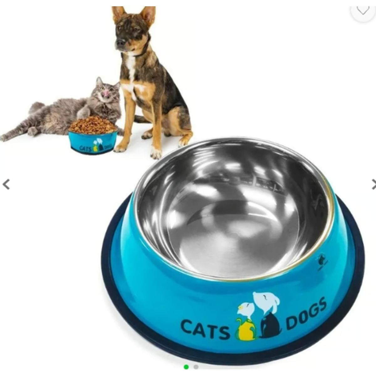 GENERICO - Plato Mascota Perro Gato Comedero Metal 16 Cm