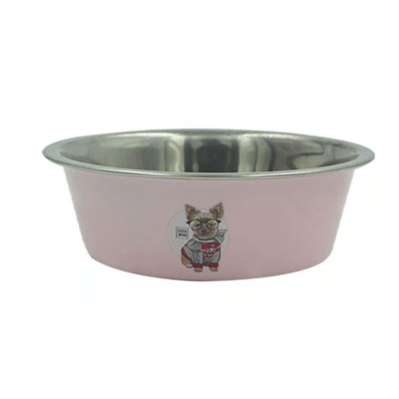 GENERICO - Plato Metalico Para Perros 19cm Decoración Puede Variar