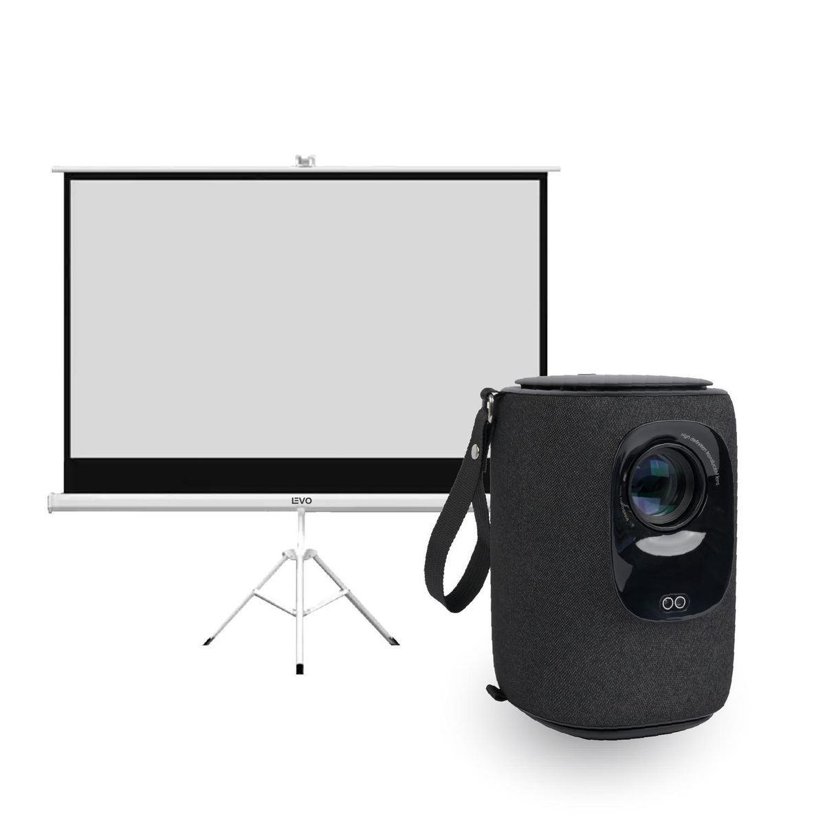 LEVO - Proyector Portátil Nova 9000lm + Telón 60" LEVO