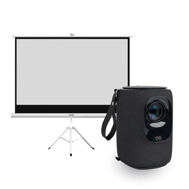 LEVO Proyector Portátil Nova 9000lm + Telón 80"