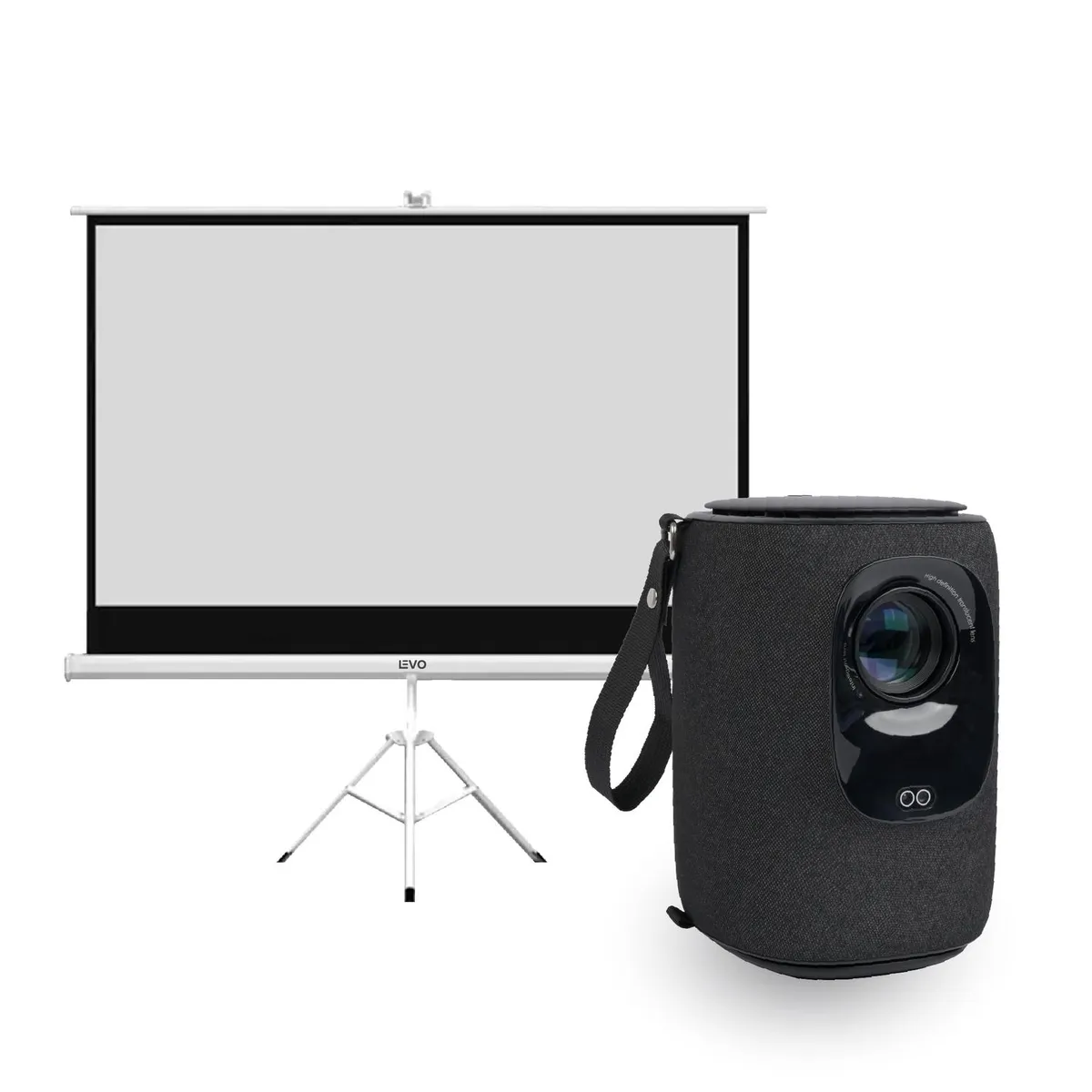 LEVO - Proyector Portátil Nova 9000lm + Telón 80" LEVO