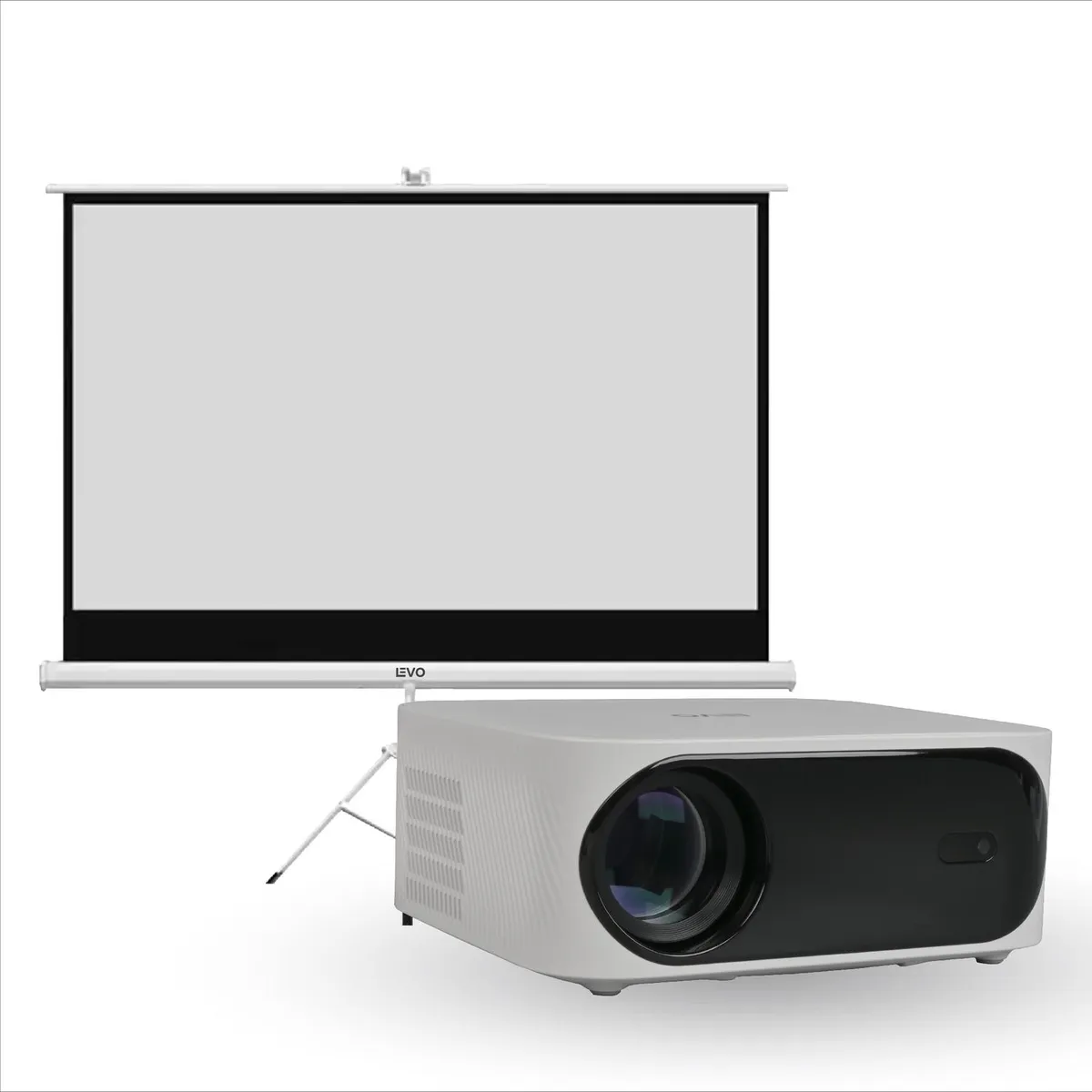 LEVO - Proyector Portatil Smart Orion 12000lm + Telón 100" LEVO