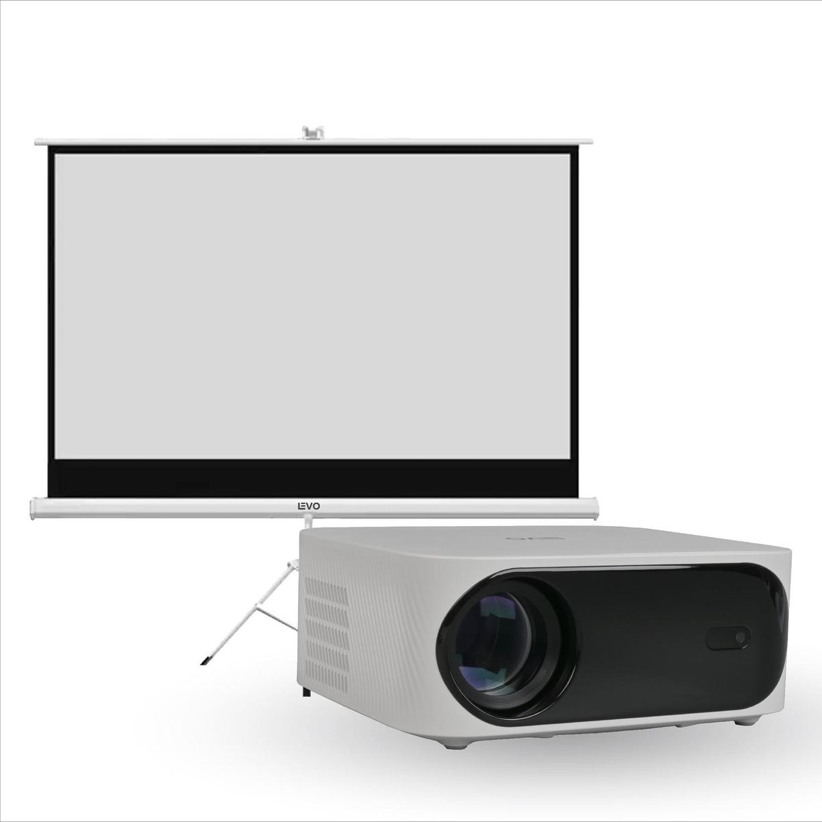LEVO - Proyector Portatil Smart Orion 12000lm + Telón 100" LEVO