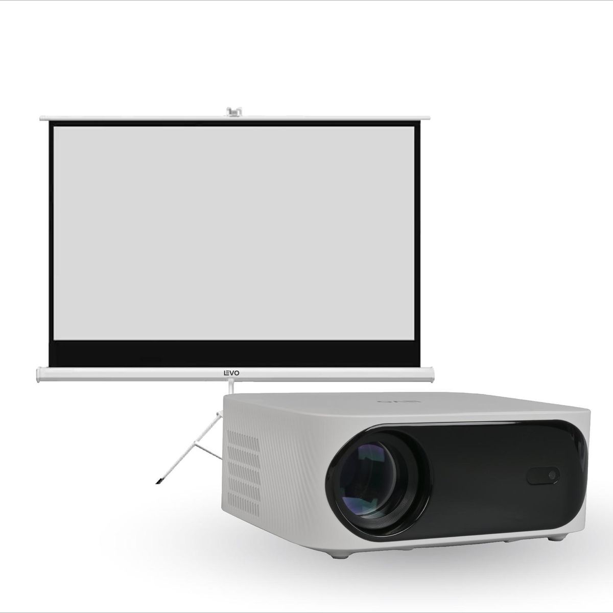 LEVO - Proyector Portátil Orion 12000lm + Telón 80" LEVO