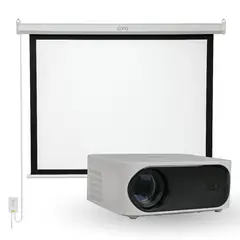LEVO - Proyector Portatil Orion 12000lm + Telón 100" Eléctrico