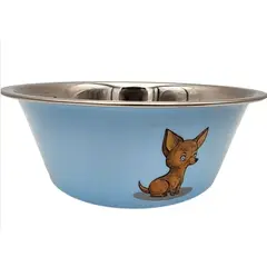 GENERICO - Plato Metalico Para Perros 17cm Decoración Puede Variar