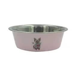 GENERICO - Plato Metalico Para Perros 19cm Decoración Puede Variar