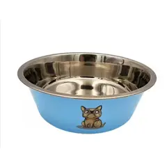 GENERICO - Plato Metalico Para Perros Diametro 21Cm