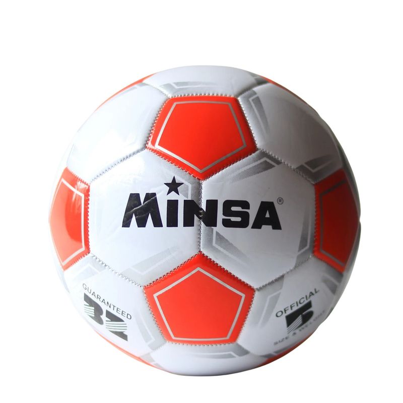GENERICO - BALON FUTBOL MINSA Tamaño oficial 5 - Rojo