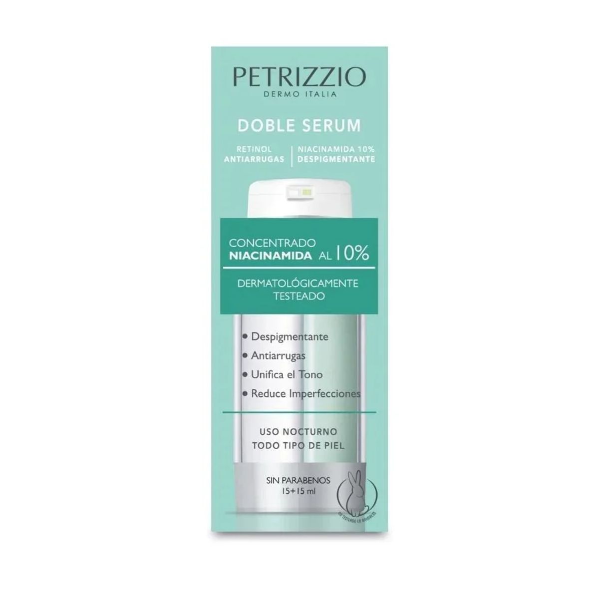 PETRIZZIO - Doble Sérum Niacinamida Al 10% + Retinol - Petrizzio