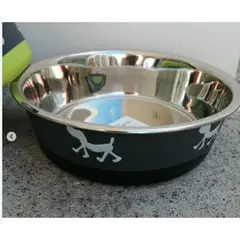 GENERICO - Tazón Para Mascotas De Acero Inoxidable Perros Gris