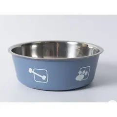 GENERICO - Tazón Para Mascotas De Acero Inoxidable Perros Azul